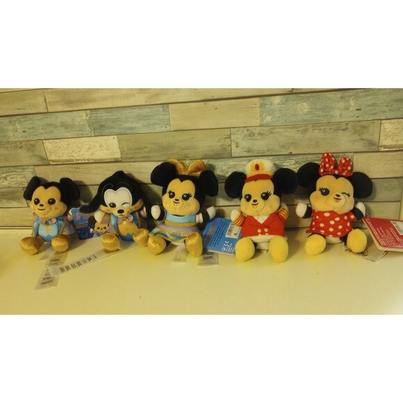 DISNEY WISHABLES PLUSH SET OF FIVE CRUISE LINE SERIES NEW - Picture 1 of 7